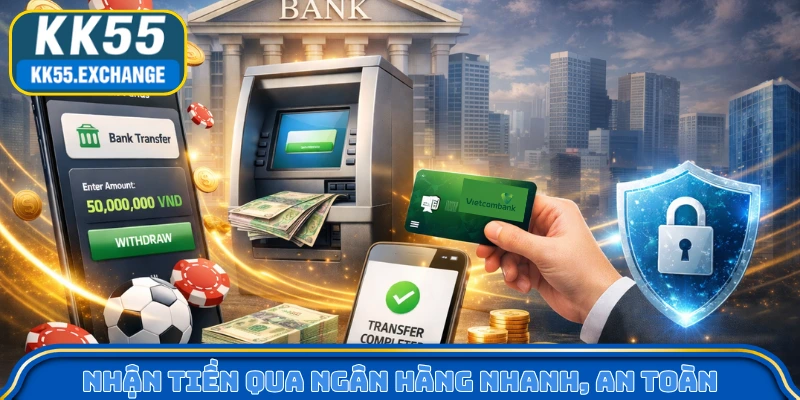 Nhận tiền qua ngân hàng nhanh, an toàn